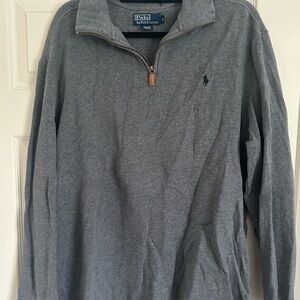Polo Quarter Zip by Ralph Lauren Men's Gray Size XL